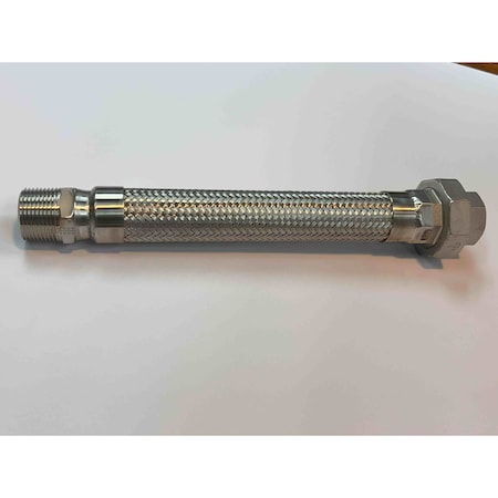 Precision Hose 1-1/4in Dia x 36in L 321 SS Flexible Metal Hose 20PL-AA11-0360-13B-38B