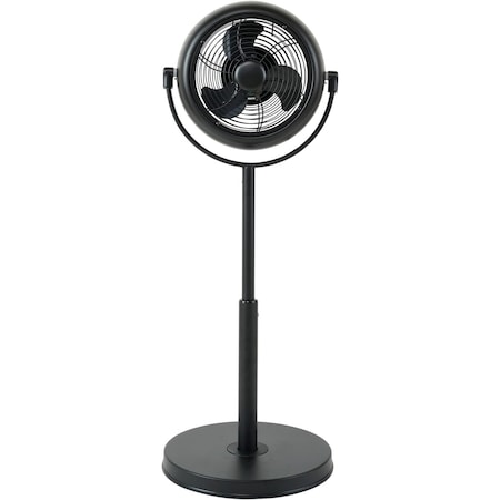Simple Deluxe Industrial Retro Pedestal Fan, 360 Deg Rotatable Stand Fan, 3 Speed Adjustable, Adjustable Height P HIFANSTANDRETRO8B