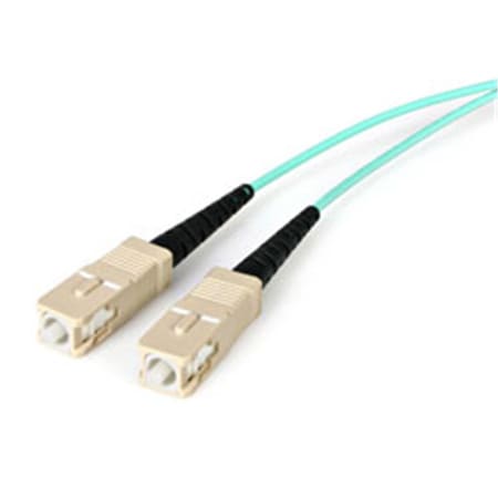 Ezgeneration 1m 10Gb Aqua LC-SC Duplex 50-125 Multimode LSZH Fiber Cable EZ943929