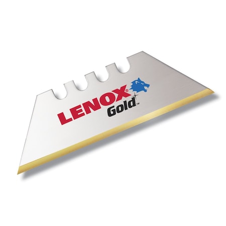Lenox General Purpose Utility Knife Blade with Dispenser, Bi-Metal/HSS, Sharp Point/Straight Edge 20352GOLD100D