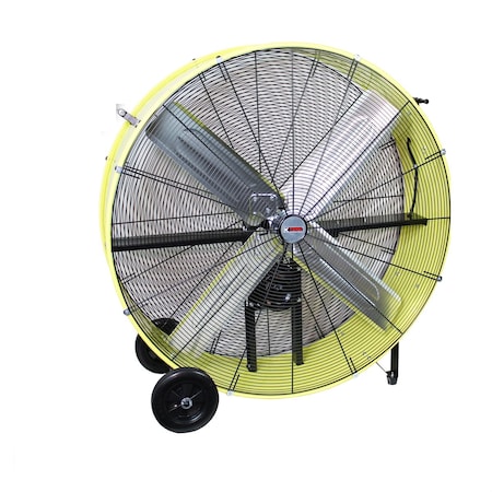 K-Tool International 42 In. Belt Drive Industrial Drum Fan, Safety Yellow Pallet Of 4 KTI77743-PL4
