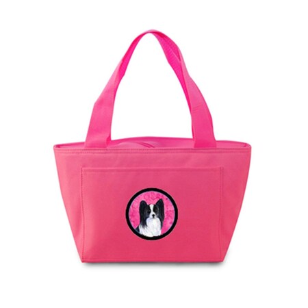 Carolines Treasures Pink Papillon Zippered Insulated School Washable And Stylish Lunch Bag Cooler SS4781-PK-8808