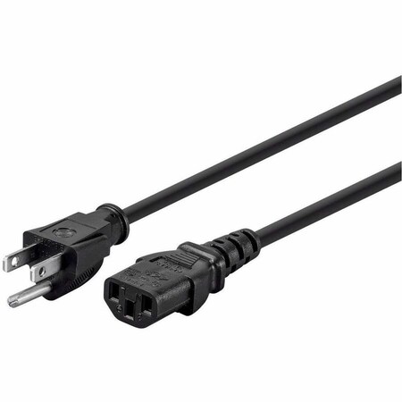 Monoprice POWER CORD - NEMA 5-15P TO IEC 60320 C13_ 18AWG_ 10A_ 3-PRONG_ BLACK_ 24195