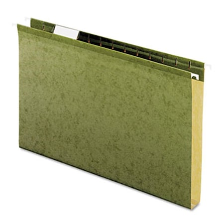 Pendaflex 1" Capacity Reinforced Hanging File Folder- Kraft- Legal- Standard Green- 25/Box, 25PK 4153X1