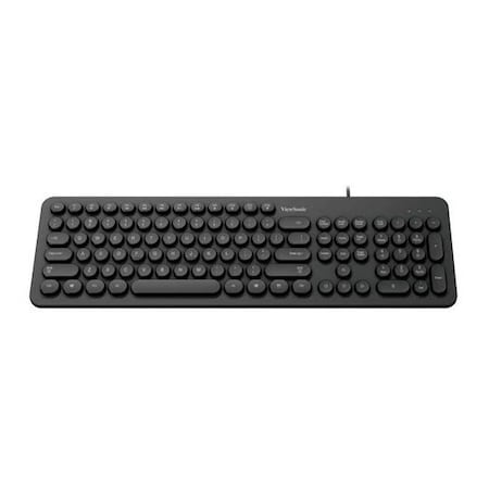 Viewsonic Wired Keyboard, Plug and Play, Comfortable Design KU334