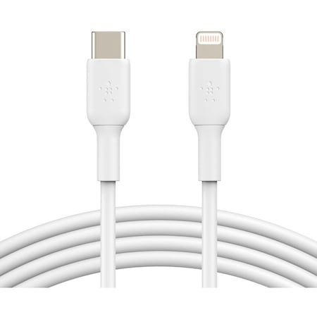 Belkin BOOSTCHARGE USB-C TO LIGHTNING CABLE (1M / 3.3FT, WHITE) CAA003BT1MWH