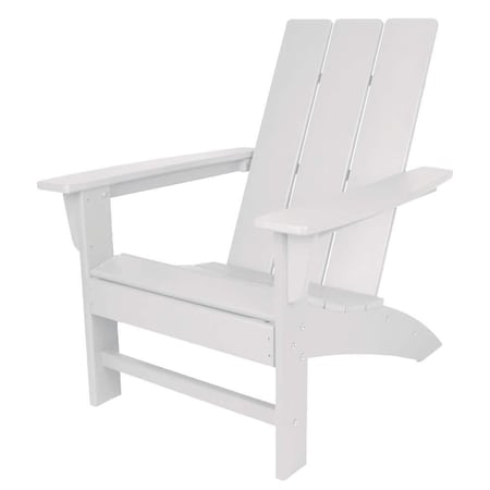 Newtechwood Modern Flat Top Adirondack Chair in Ivory P011-896