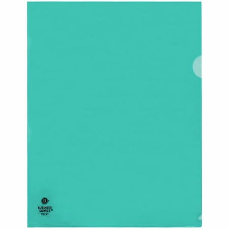 Business Source Letter File Sleeve, Green, 50PK BSN01797BX