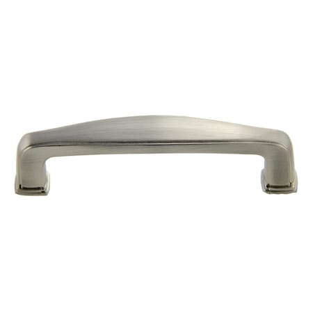 Pride Industrial 4-5/8in Deco Cabinet Pull with 3-3/4in Center to Center Satin Nickel Finish P81092SN