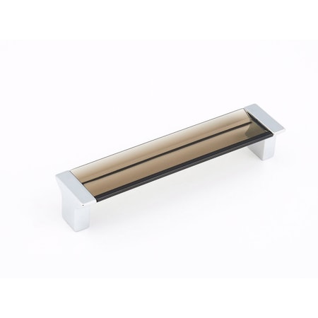 Schaub 5-1/16in Center to Center Positano Smoke Cabinet Pull Polished Chrome Finish 316-26-SM