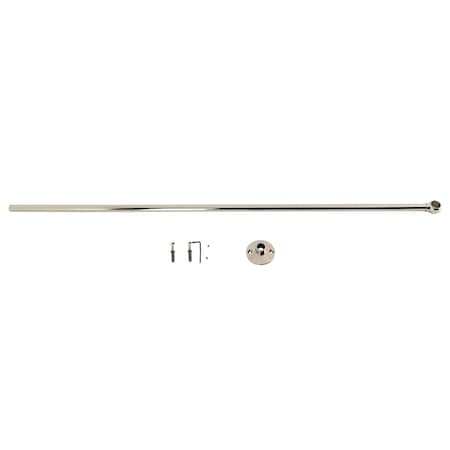 Kingston Brass Shower Curtain Rod Support, Polished Nickel CCS346