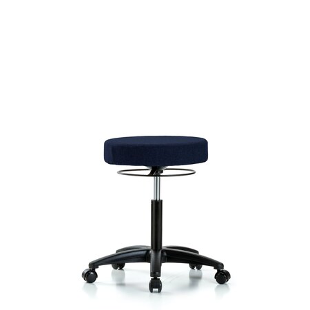 Blue Ridge Ergonomics Bench Stool, Med, Fabric, Casters, Nav BR-FMBSO-RG-NF-RC-F45