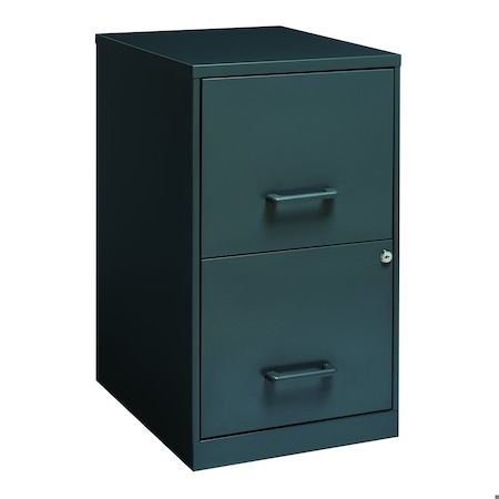 Space Solutions 14.25 in W 2 Drawer Vertical File Cabinet, Charcoal 22555