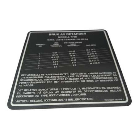 Caterpillar FILM INST, CATERPILLAR OEM 1567038 1567038