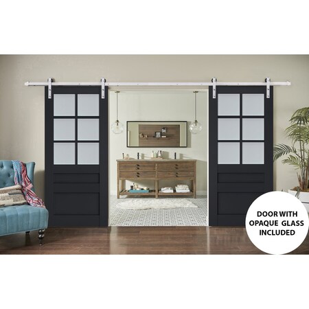 Sartodoors Sturdy Double Barn Door Solid Core Modern Interior VEREGIO7339DB-S-ANT-36
