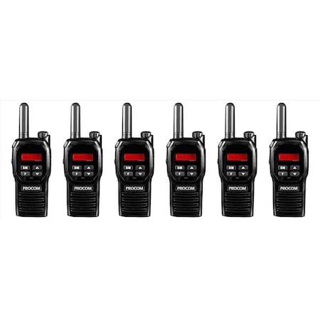 Procom Business UHF 275000 sq ft Two-Way Radio, 6PK PR-300HDR6