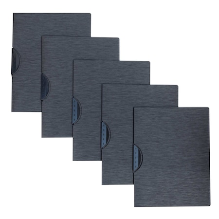 C-Line Products 8-1/2" x 11" Black 12-Pocket Bound Sheet Protector Presentation Book, 1/EA 33311