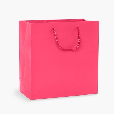 Nashville Wraps Hot Pink Matte Gift Bags, Jewel 6.5x3.5x6.5, 100PK MTJBHP