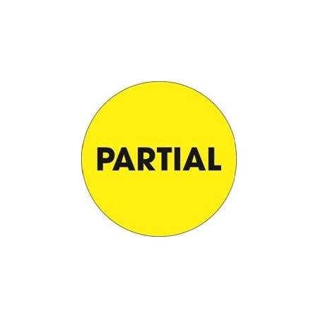 Bubblefast 2'' Circle - ''Partial'' Fluorescent Yellow Labels BFDL1277