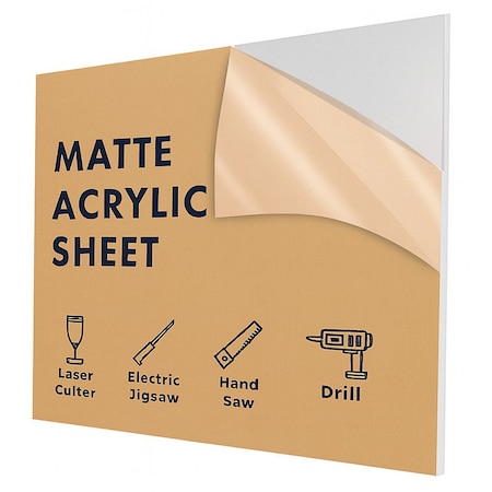 Falken Design Matte Clear Acrylic Sheet 48in x 96in x 3/16in - Non-Glossy, Scratch-Resistant, Durable AC-Matte Clear-3/16-4896