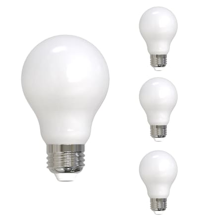 Bulbrite LED Filament, 14 Watt Dimmable A19 Light Bulb, Milky Glass Finish, E26 Base, 4000K, 1400 Lumens, 4PK 862305
