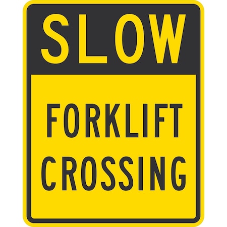 Lyle Slow Forklift Crossing, 24x30, Engineer Grade, Yellow G-13957-EG_24x30