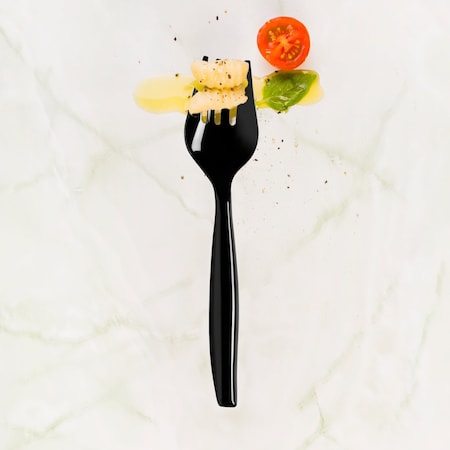 Smarty Had A Party Black Disposable Plastic Serving Forks 150 Forks, 150PK 2651-B-CASE