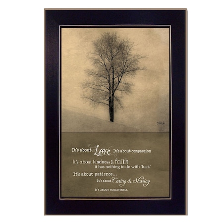 Homeroots Its All About Love Black Framed Print Wall Art 415451