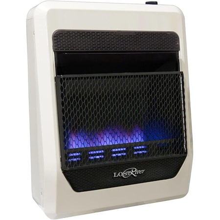 Lost River Natural Gas Ventless Blue Flame Gas Space Heater, 20,000 BTU, T-Stat Control LRT20B-NG