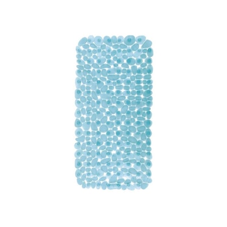Idesign Bath Mat 26-1/2in L X 13-1/2in W Blue Vinyl Blue 80011