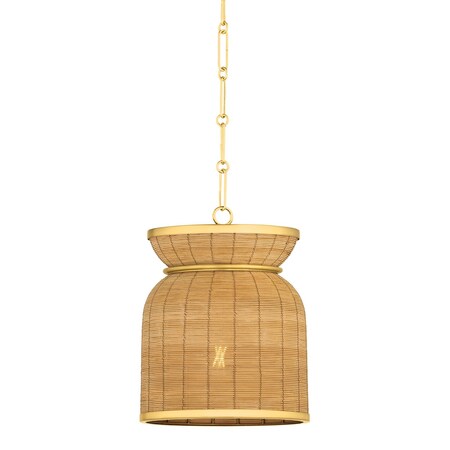 Hudson Valley Lighting Parkchester 1 Light Pendant in Aged Brass Finish 9913-AGB