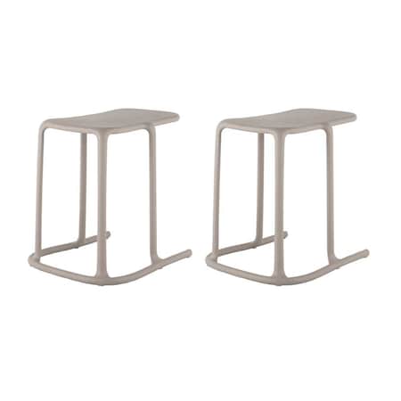 Lagoon Uno Resin C-Shape Side Table, 2PK 7095G6-SSLGS
