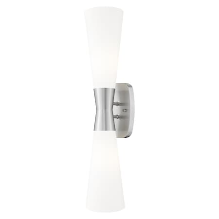 Z-Lite Emrys Brushed Nickel 2 Light Wall Sconce 4504-2SL-BN