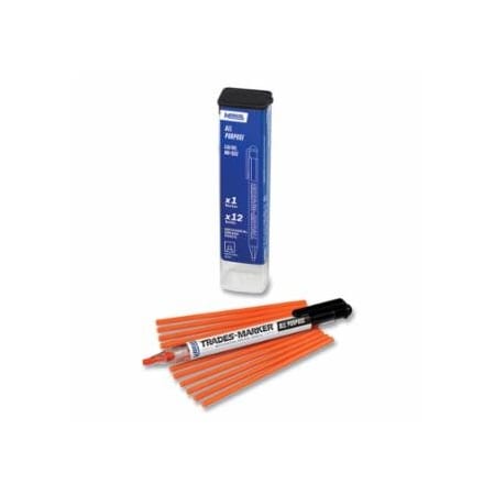 Markal TRADES-MARKER All-Surface Marker, with Refills, 3 mm tip, Orange, 6PK 434-96137
