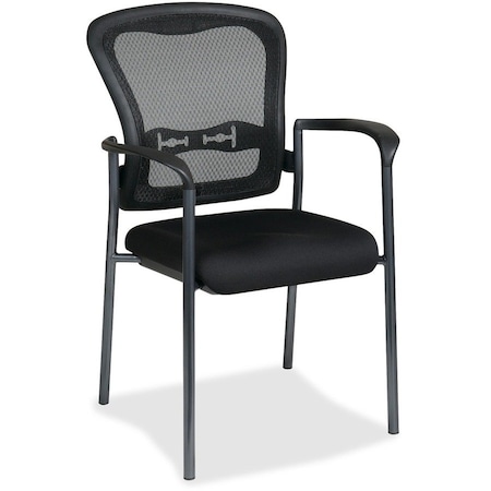 Office Star Chair, Stacking, Fabric, Black, 250 lb 84510-30