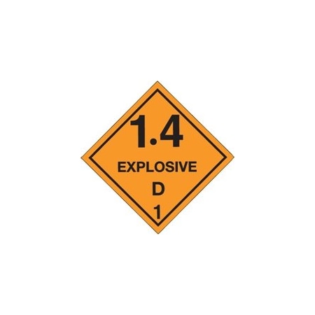 Bubblefast 4 x 4'' - ''Explosive - 1.4D - 1 Labels BFDL5035