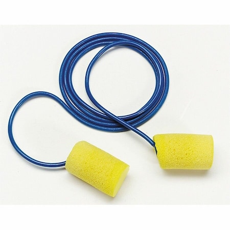 3M E-A-R Classic No Foam Ear Plugs, Cylinder Shape, 29 dB, Yellow, 200 PK 311-1101