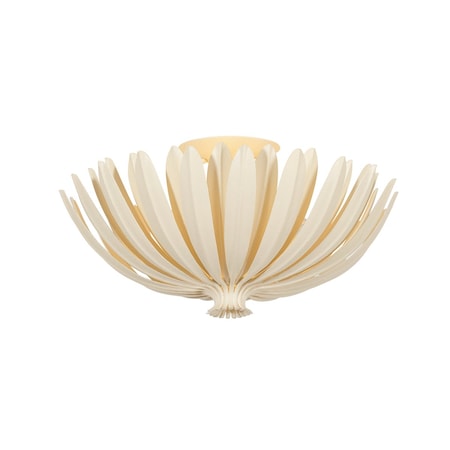Hudson Valley Lighting Whitfield 3 Light Semi Flush in Cream Plaster Finish 1819-CP