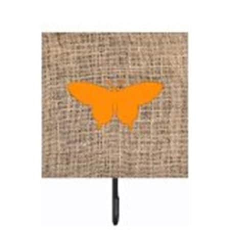 Carolines Treasures Butterfly Burlap And Orange Leash Or Key Holder BB1042-BL-OR-SH4