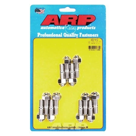 Arp 400-1412 0.37 x 1.67 in. OAL Stainless Steel Header Stud Kit, 12PK ARP400-1412
