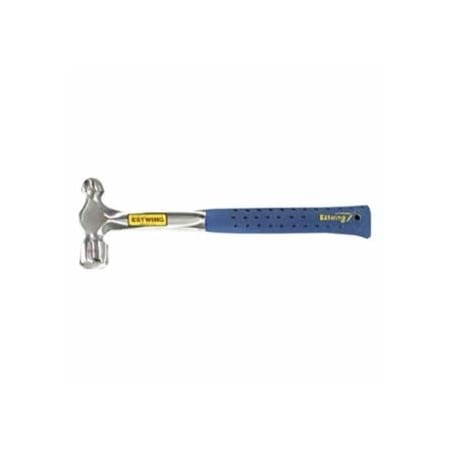 Estwing Ball Pein Hammer, Straight Blue Shock Reduction Grip Handle, 13.25 in Overall L, 16 oz Steel Head 268-E3-16BP
