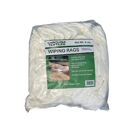 All Rags WASHED KNIT RAG WHITE 4LB BAG N523-4PB