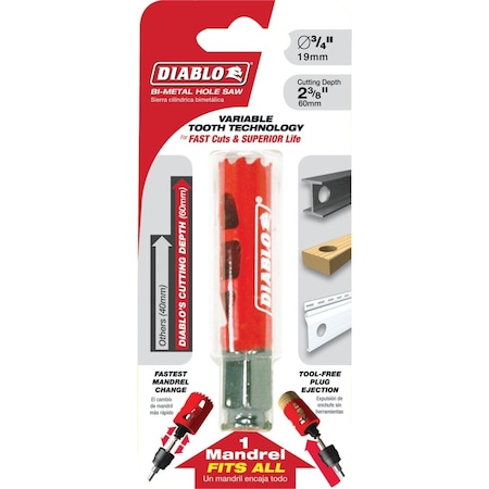 Diablo 3/4'' Bi-Metal Hole Saw DHS0750