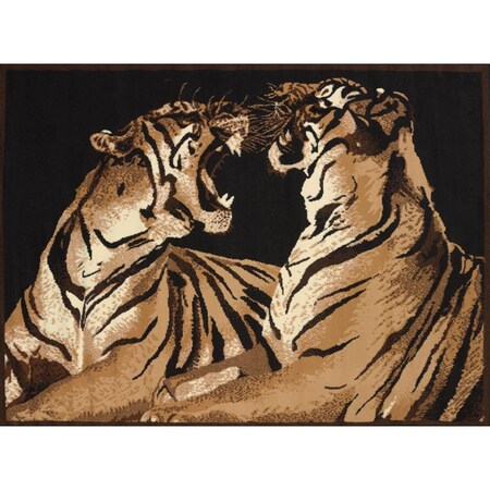 United Weavers 5 ft. 3 in. x 7 ft. 2 in. Legends Double Tigers Area Rug, Multicolor 910 01450 58