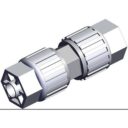 Smc High Purity Tube Fitting, Union, PFA LQ3U2A