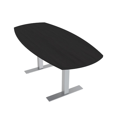 Skutchi Designs Arc Boat Conference Table With Power, 36 in W, 72 in L HAR-ABOT-36X72-T-U999ST19-NA