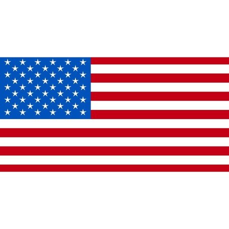 Accuform Hard Hat Sticker, 3 in Length, 112 in Width, USA Flag Legend, Adhesive Vinyl LHTL201