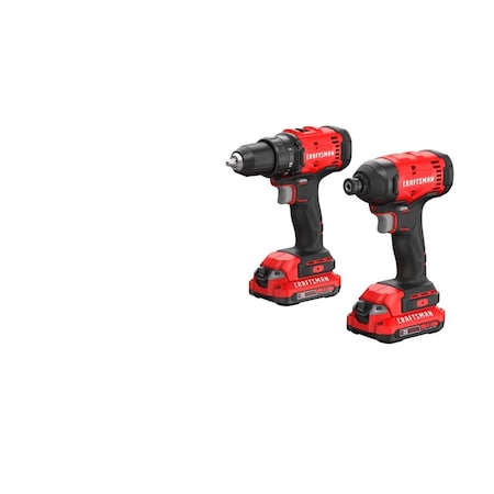 Craftsman Cordless Combination Kit, 18V DC; 20V DC CMCK201D2