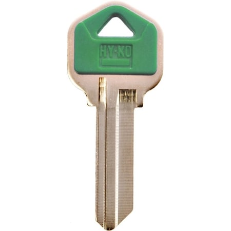 Hy-Ko Key Blank, Brass/Plastic, Nickel, For: Kwikset Cabinet, House Locks and Padlocks 13005KW1PG