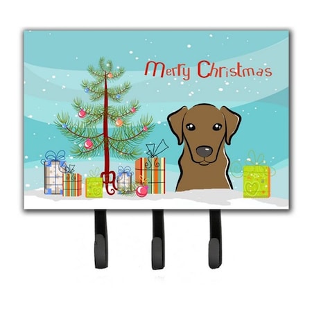 Carolines Treasures Christmas Tree and Chocolate Labrador Leash or Key Holder BB1606TH68